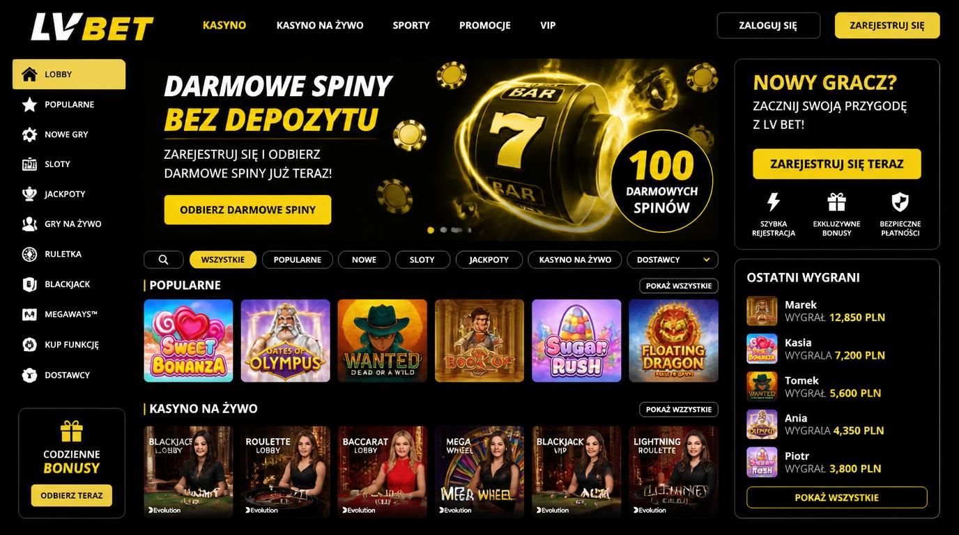 Lobby gier z wieloma slotami i darmowymi spinami