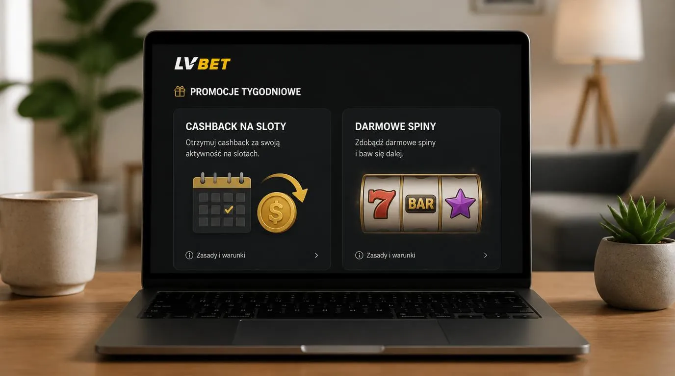 Ekran kasyna z kartami tygodniowego cashbacku i darmowych spinów